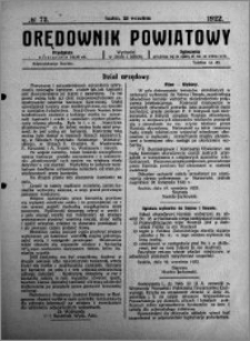 Orędownik Powiatowy 1922.09.23 R.3 nr 73