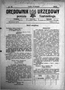 Orędownik Urzędowy powiatu Szubińskiego 1922.11.18 R.3 nr 91