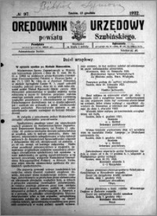Orędownik Urzędowy powiatu Szubińskiego 1922.12.13 R.3 nr 97