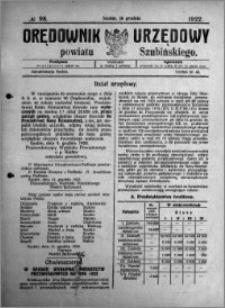 Orędownik Urzędowy powiatu Szubińskiego 1922.12.16 R.3 nr 98