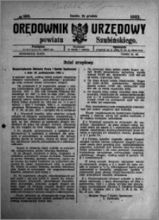 Orędownik Urzędowy powiatu Szubińskiego 1922.12.23 R.3 nr 100