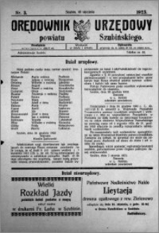 Orędownik Urzędowy powiatu Szubińskiego 1923.01.10 R.4 nr 3