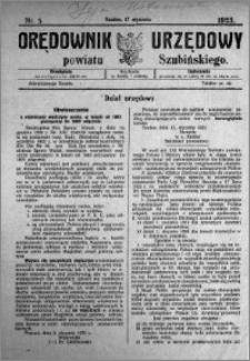 Orędownik Urzędowy powiatu Szubińskiego 1923.01.17 R.4 nr 5