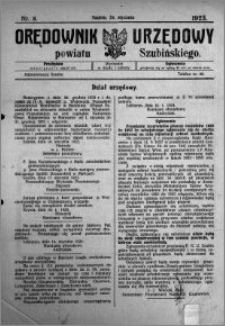 Orędownik Urzędowy powiatu Szubińskiego 1923.01.24 R.4 nr 8