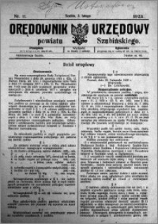 Orędownik Urzędowy powiatu Szubińskiego 1923.02.03 R.4 nr 11