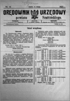 Orędownik Urzędowy powiatu Szubińskiego 1923.02.14 R.4 nr 14
