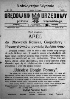 Orędownik Urzędowy powiatu Szubińskiego 1923.02.15 R.4 nr 15