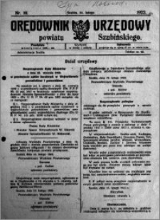 Orędownik Urzędowy powiatu Szubińskiego 1923.02.24 R.4 nr 18