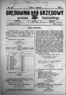 Orędownik Urzędowy powiatu Szubińskiego 1923.04.07 R.4 nr 29
