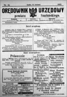 Orędownik Urzędowy powiatu Szubińskiego 1923.04.25 R.4 nr 34