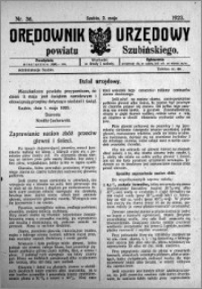 Orędownik Urzędowy powiatu Szubińskiego 1923.05.02 R.4 nr 36