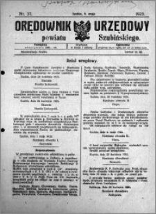 Orędownik Urzędowy powiatu Szubińskiego 1923.05.05 R.4 nr 37
