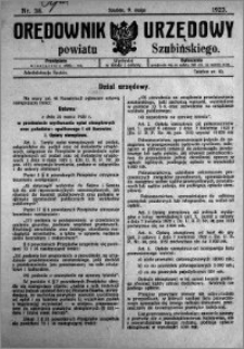 Orędownik Urzędowy powiatu Szubińskiego 1923.05.09 R.4 nr 38