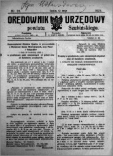 Orędownik Urzędowy powiatu Szubińskiego 1923.05.12 R.4 nr 39
