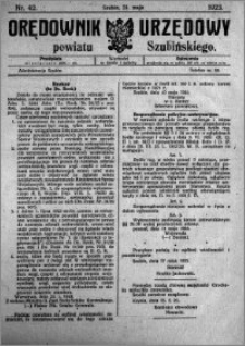 Orędownik Urzędowy powiatu Szubińskiego 1923.05.23 R.4 nr 42