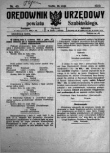 Orędownik Urzędowy powiatu Szubińskiego 1923.05.26 R.4 nr 43