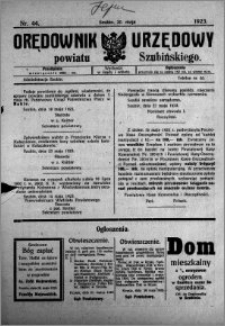 Orędownik Urzędowy powiatu Szubińskiego 1923.05.30 R.4 nr 44
