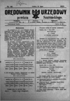 Orędownik Urzędowy powiatu Szubińskiego 1923.07.25 R.4 nr 59
