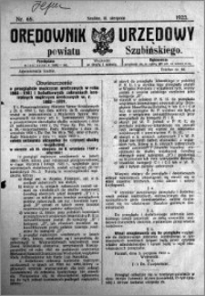 Orędownik Urzędowy powiatu Szubińskiego 1923.08.11 R.4 nr 65