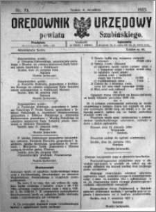 Orędownik Urzędowy powiatu Szubińskiego 1923.09.08 R.4 nr 73