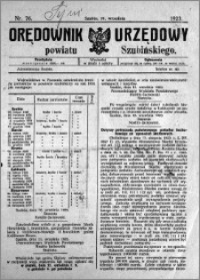 Orędownik Urzędowy powiatu Szubińskiego 1923.09.19 R.4 nr 76