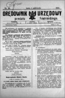 Orędownik Urzędowy powiatu Szubińskiego 1923.10.03 R.4 nr 80