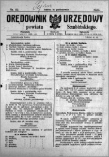 Orędownik Urzędowy powiatu Szubińskiego 1923.10.10 R.4 nr 82