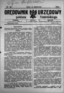 Orędownik Urzędowy powiatu Szubińskiego 1923.10.24 R.4 nr 86