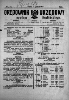 Orędownik Urzędowy powiatu Szubińskiego 1923.10.27 R.4 nr 87