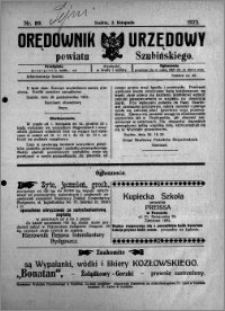 Orędownik Urzędowy powiatu Szubińskiego 1923.11.03 R.4 nr 89