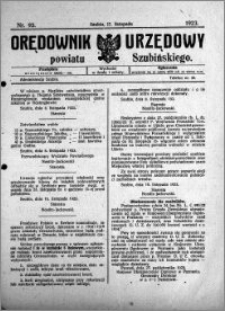 Orędownik Urzędowy powiatu Szubińskiego 1923.11.17 R.4 nr 93