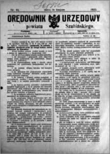 Orędownik Urzędowy powiatu Szubińskiego 1923.11.24 R.4 nr 95