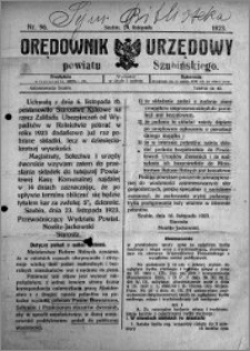 Orędownik Urzędowy powiatu Szubińskiego 1923.11.28 R.4 nr 96