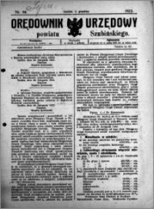 Orędownik Urzędowy powiatu Szubińskiego 1923.12.05 R.4 nr 98