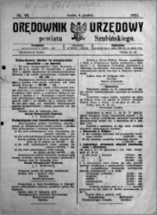 Orędownik Urzędowy powiatu Szubińskiego 1923.12.08 R.4 nr 99