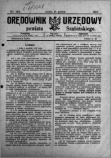 Orędownik Urzędowy powiatu Szubińskiego 1923.12.25 R.4 nr 104