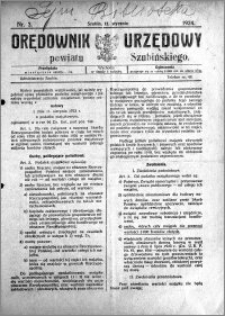 Orędownik Urzędowy powiatu Szubińskiego 1924.01.12 R.5 nr 3
