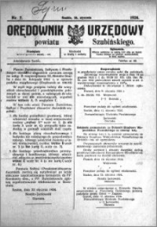 Orędownik Urzędowy powiatu Szubińskiego 1924.01.26 R.5 nr 7