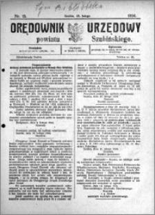 Orędownik Urzędowy powiatu Szubińskiego 1924.02.23 R.5 nr 15