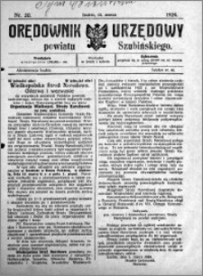 Orędownik Urzędowy powiatu Szubińskiego 1924.03.12 R.5 nr 20