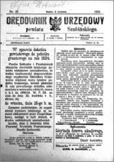 Orędownik Urzędowy powiatu Szubińskiego 1924.04.05 R.5 nr 27