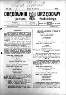 Orędownik Urzędowy powiatu Szubińskiego 1924.04.09 R.5 nr 28