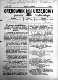 Orędownik Urzędowy powiatu Szubińskiego 1924.04.12 R.5 nr 29