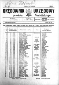 Orędownik Urzędowy powiatu Szubińskiego 1924.04.16 R.5 nr 30