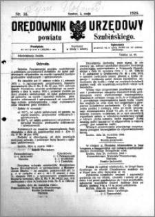 Orędownik Urzędowy powiatu Szubińskiego 1924.05.03 R.5 nr 35