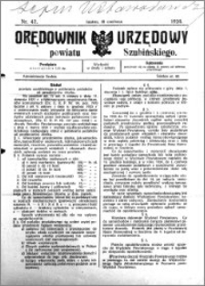 Orędownik Urzędowy powiatu Szubińskiego 1924.06.18 R.5 nr 47