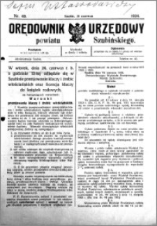 Orędownik Urzędowy powiatu Szubińskiego 1924.06.21 R.5 nr 48