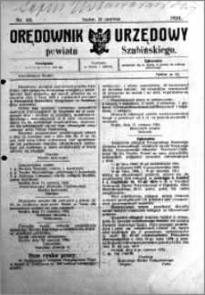 Orędownik Urzędowy powiatu Szubińskiego 1924.06.25 R.5 nr 49