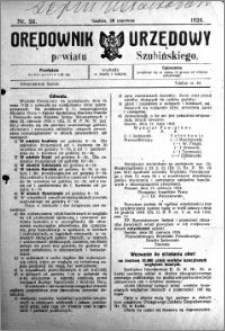 Orędownik Urzędowy powiatu Szubińskiego 1924.06.28 R.5 nr 50