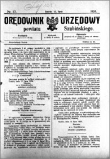Orędownik Urzędowy powiatu Szubińskiego 1924.07.23 R.5 nr 57